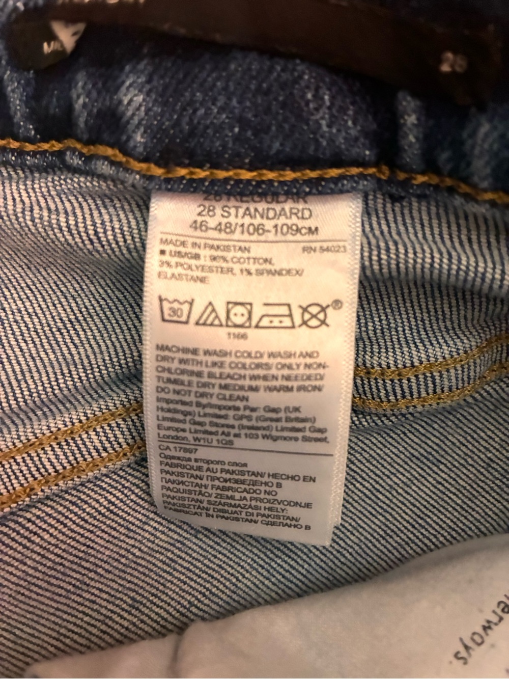 Banana Republic Light Blue Denim Jeans with Dark Blue Waistband